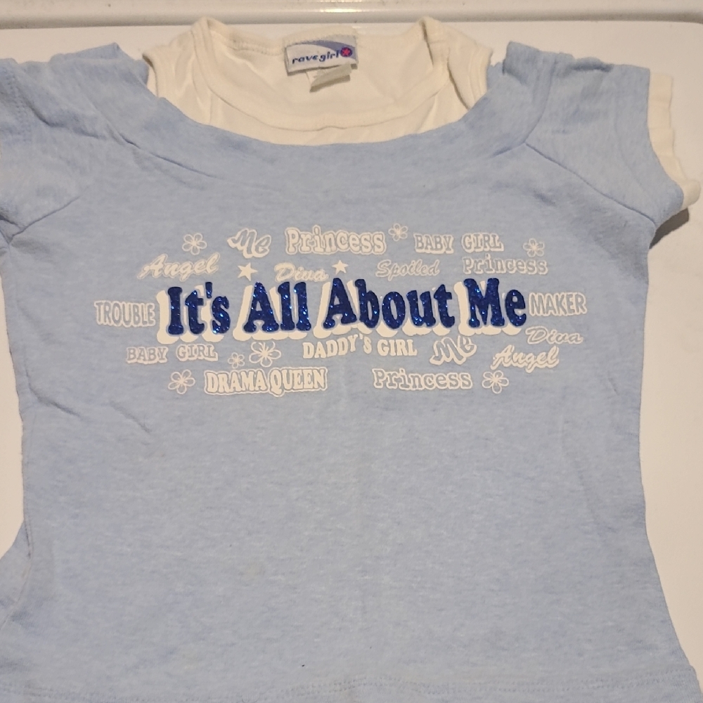 Rave Girl Light Blue 'It's All About Me' Girls Tee